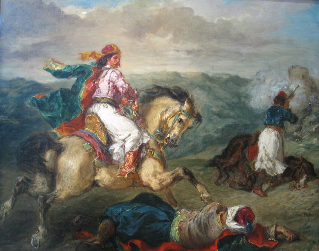 Mounted Greek Warrior(1856)-Eugene_Delacroix